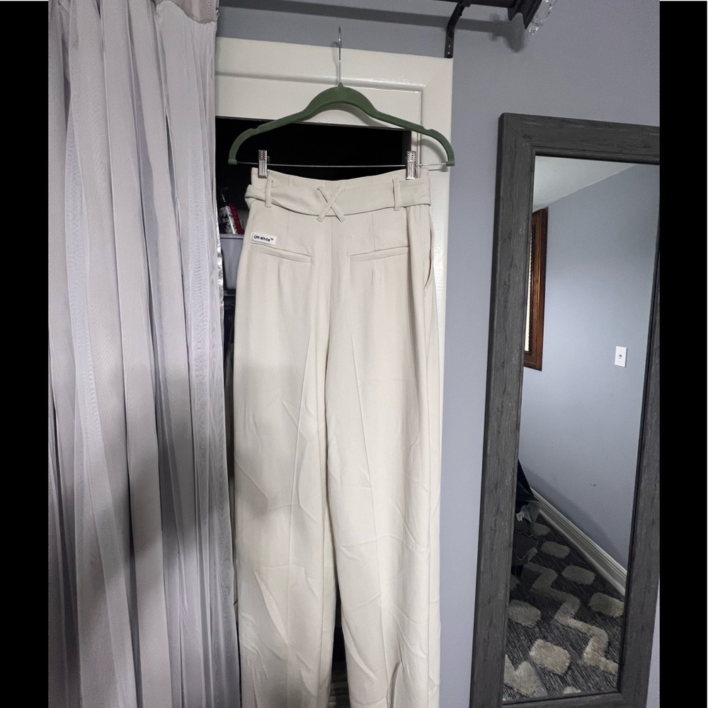 VIRGIL ABLOH-OFF WHITE label wide leg pants